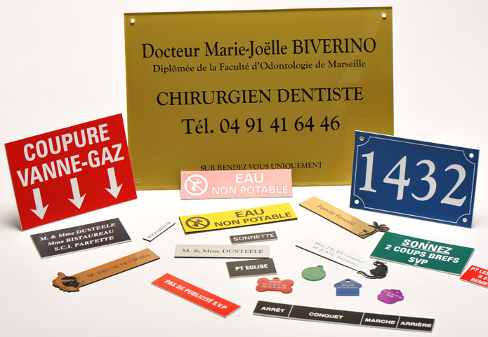 Plaque pour boîte aux lettres - Muscardines 11 Rue de la Chancelière - Segi  Gravure Générale
